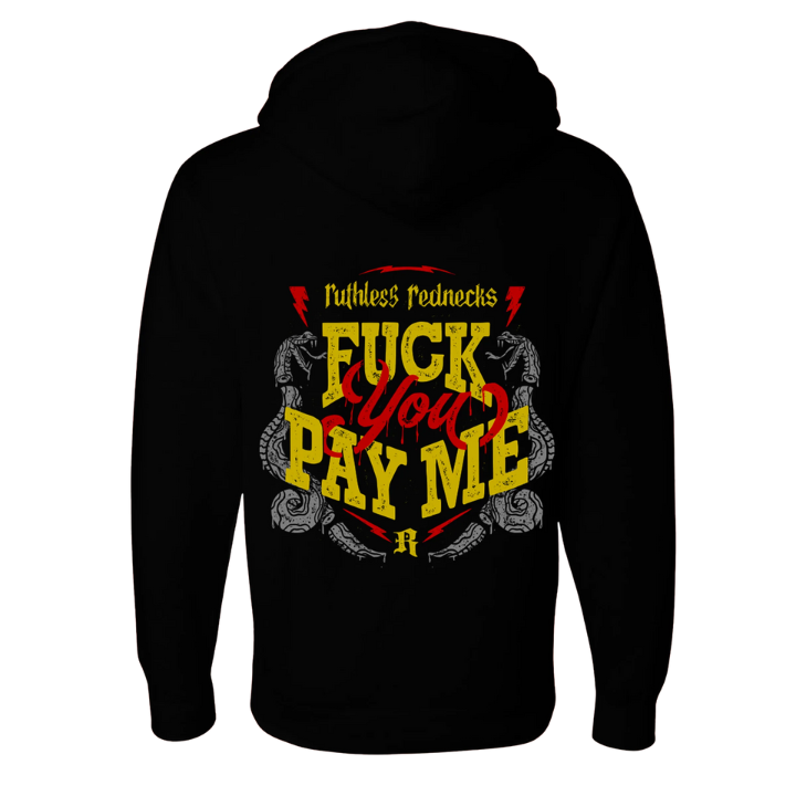 HOODY PAY YOUR DUES - BLK